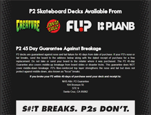 Tablet Screenshot of p2skateboards.com
